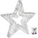 LED Stern STAR-MAX "Weihnachtsstern, Weihnachtsdeko" Lampen Gr. 40 flammig, Höhe: 50,00 cm, silberfarben Dekofiguren