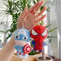 Disney Marvel Spiderman Abbildung Plüsch-schlüsselanhänger Spielzeug Kawaii Hulk Iron Man Puppe