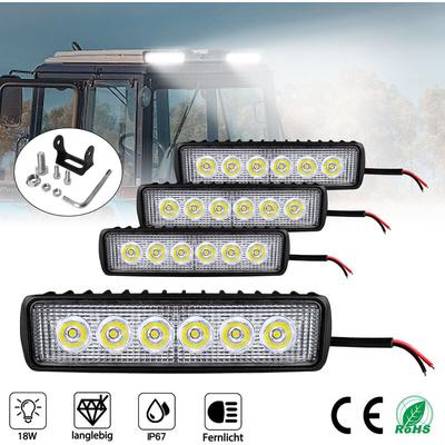 Aufun - 18W Arbeitsscheinwerfer led 12V - 24V Offroad Flutlicht Zusatzscheinwerfer Scheinwerfer