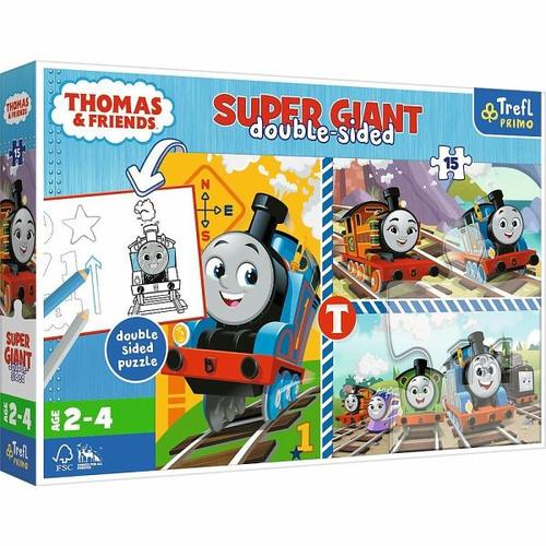 Primo GIANT Puzzle 15 Teile + Malvorlage Thomas die Lokomotive - Trefl