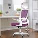 Inbox Zero Lashey Office Chair Upholstered in Pink | 50.78 H x 19.68 W x 16.53 D in | Wayfair D0D80200C03A49F4A08C3E43CCFB03C4