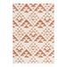 Red/White 144 x 108 x 2 in Indoor Area Rug - Union Rustic Kangley Southwestern Machine Woven Shag Polypropylene Area Rug in Ivory/Brick Rust Polypropylene | Wayfair