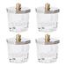 4pcs Glass Crystal Cup Nail Art Acrylic Liquid Powder Bowl Nail Art Cup