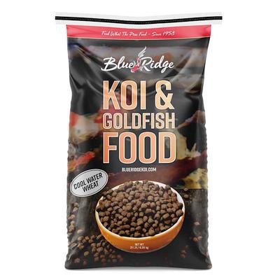 Blue Ridge Fish Hatchery Koi & Goldfish Food Floating 3/16" Pellet Cool Water Wheat Formula, 25 lbs.