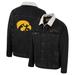 Men's Colosseum x Wrangler Charcoal Iowa Hawkeyes Western Button-Up Denim Jacket