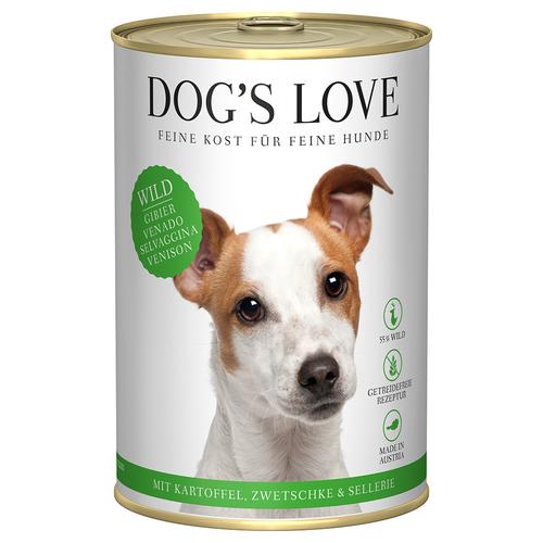 6x 400g Dog´s Love Adult Wild Hundefutter nass