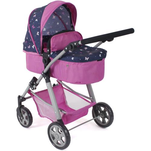 „Kombi-Puppenwagen CHIC2000 „“Nele, Butterfly““ Puppenwagen bunt (butterfly) Kinder Puppenwagen -trage“