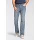 Bootcut-Jeans LEVI'S "527 SLIM BOOT CUT" Gr. 36, Länge 30, blau (here we stop) Herren Jeans Bootcut