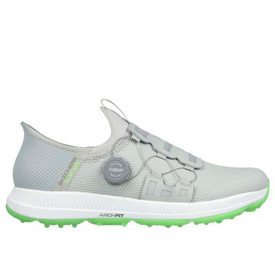 Skechers Men's Slip-ins: GO GOLF Elite 5 - Slip 'In Shoes | Size 11.0 Extra Wide | Gray/Lime | Synthetic/Textile | Arch Fit