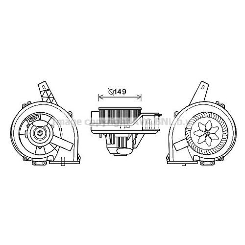 AVA QUALITY COOLING Innenraumgebläse Ø174mm 174mm für SKODA VW SEAT AUDI 6Q1820015C 6Q1819015E 6Q1819015B ST8044