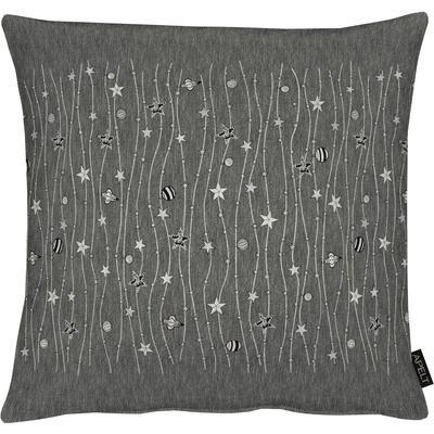 Kissenhülle APELT "6301" Gr. 1, silber (anthrazit, silberfarben), B:49cm L:49cm, Polyester, Obermaterial: 65% Polyester, 30% Viskose, 5% Polyacryl, Kissenbezüge Image