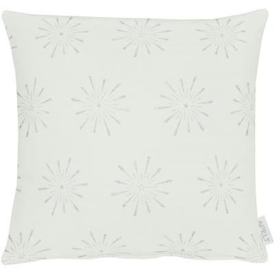 Kissenhülle APELT "6302" Gr. 1, bunt (silberfarben, weiß), B:40cm L:40cm, Polyester, Obermaterial: 65% Polyester, 30% Viskose, 5% Polyacryl, Kissenbezüge Image
