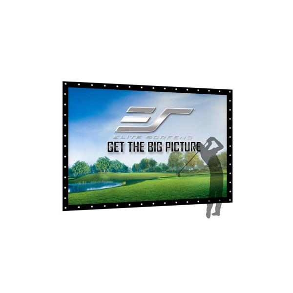 elite-screens-golfsim-diy-122"-x-122"-grommet-hanging-impact-projection-screen,-metal-in-white-|-122-h-x-122-w-in-|-wayfair-diy9.8x9.8-ipw360-f/