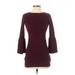 Club Monaco Casual Dress - Sweater Dress: Burgundy Dresses - Women's Size X-Small