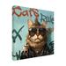 Trinx Gederts Bad Pussy by Lucia Heffernan - Wrapped Canvas Graphic Art Canvas in Blue/Brown | 14 H x 14 W x 2 D in | Wayfair