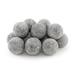 Costway 15 Pieces Ceramic Fiber Fire Balls for Outdoor Use-Gray