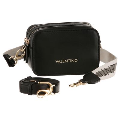 Umhängetasche VALENTINO BAGS "ZERO RE", Damen, Gr. B/H/T: 18cm x 12cm x 8cm, schwarz, Lederimitat, unifarben, Taschen, mit zusätzlichem Schulterriemen Image