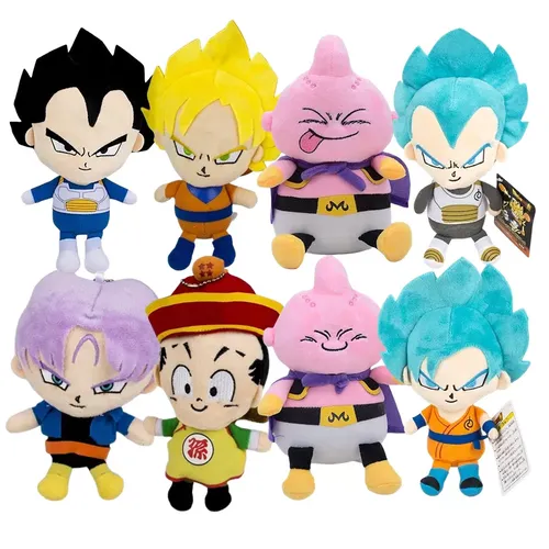 20cm Drachen ball Plüsch Stofftiere Goku Vegeta Buu Gohan Stämme Japan Anime Figur Kawaii Puppen