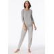 Schlafanzug SCHIESSER ""Casual Essentials"" Gr. 50, grau (grau, meliert) Damen Homewear-Sets Pyjamas