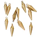 10PCS Stainless Steel Cone Charms Pendants Retro Bullet Spike Beads Charms for Women Man Hoop