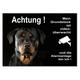 Rottweiler-Grundstück-Alarm + Video-Überwachung-Hund-Alu.- Dibond-Schild---15 x 10 - 20 x 15 - 30 x 20 cm--Warnschild-Hundeschild-HT*1451-73