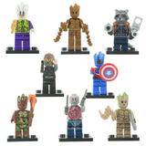 8 Pcs Guardians of the Galaxy Minifigures Building Block Toys Superhero Groot Rocket Raccoon Action Figures Birthday Gift for Kids and Fans Collections and Display Toys