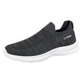 ZIZOCWA Lightweight Slip On Sports Shoes for Men Male Casual Breathable Mesh Running Shoes Non-Slip Soft Sole Tennis Walking Shoe 2023 Dark Gray Size44