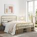 Yaheetech Modern Full Size Metal Bed Frame with Sparkling Star-Inspired Design Headboard and Footboard