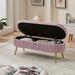 Storage bench velvet suit a bedroom soft mat tufted bench sitting room porch oval footstool