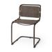 Berbick Brown / Grey Suede w/ Gunmetal Iron Frame Dining Chair - 20.5"W x 24"D x 33"H