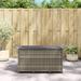 vidaXL Outdoor Storage Bench Patio Rattan Storage Box with Cushion Poly Rattan