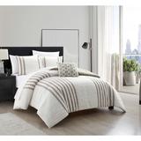 Chic Home Samira 4 Piece Cotton clip jacquard Comforter Set