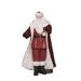 12.75" Red and White Fuzzy Santa with Watch Christmas Figurine