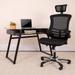 Polyester Mesh Executive Chair Adjustable Office Chair with Nylon Base Modern High Back Computer Chair with Adjustable Headrest