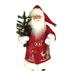 16" Santa Claus with Lantern and Pine Tree Standing Christmas Figurine