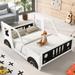 Full Size Modern Car-Shaped Platform Bed with Wheels, Funny Car Bed, Full Bed Frame Kids' Bed, 2 Colors