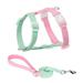 Pet Chest Strap - Contrasting Colors - Adjustable High Elasticity - I-Shaped Anti-lost Lead - Walking Running Leashes