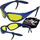 Spits Eyewear Hercules Safety Glasses (Lens Color: Yellow Tint Frame Color: Royal Blue With Foam Padding)