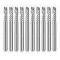 10 Pack CNC Router Bits 1/8 inch Spiral Upcut Router Bit Single Flute End Mill Set Milling Cutter Tungsten Steel Engraving Carving Tools Kit for MDF Wood Acrylic PVC