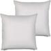 2 Pack Pillow Insert 18X18 Hypoallergenic Form Sham Stuffer Standard White Polyester Decorative Euro Throw Pillow Inserts for Sofa Bed - (Set of 2) - Machine Washable and Dry