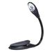 NUOLUX Mini Portable Clip-on Adjustable LED Book Light Flexible Desk Lamp (Black)