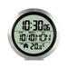 Carevas No Punching Suction Cup Clock Home Clock Waterproof Bathroom Washroom Clock Kitchen Clock LCD Digital Display Clock Temperature Detector