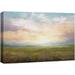 PixonSign Canvas Print Wall Art Sunset Sky Rustic Grass Field Nature Wilderness Illustrations Fine Art Decorative Farmhouse/Country Relax/Calm/Cozy Multicolor Zen for Bedroom - 24 x36