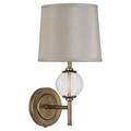 Robert Abbey - 3374 - One Light Wall Sconce - Latitude - Aged Brass w/ Clear Glass-1pack