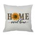 XMMSWDLA Spring Rustic Sunflowers Pillow Cover Farmhouse Vintage Summer Sign Cushion Case Decorative for Sofa Couch 18 X 18 Inch Cotton Linen Long Pillow for Bed