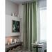 Nvzi Cotton Linen Striped Window Curtain Farmhouse Country Style Room Darkening Rod Pocket Curtain Panel for Bedroom Living Room 1 Piece (Green 59 x87 )