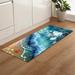 Coastal Seashell Kitchen Rugs Summer Beach Ocean Starfish Bath Rug Runner Comfort Mat Non-Slip Doormats Carpet for Bathroom Indoor 31.5 *47.24