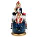 Bestonzon European Hand Painted Nutcracker Rotating Music Box Desktop Adorns Home Supplies