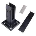 JINGT Black Floor-To-Ceiling Glass Clip Stainless Steel Swimming Pool Glass Clip Stair Barrier Glass Fixing Accessories