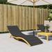 moobody Sun Lounger Cushion Fabric Outdoor Chaise Lounge Seat Cushion Black for Patio Lounge Chairs 78.7 x 27.6 x 1.2 Inches (L x W x T)